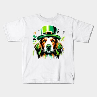 Nederlandse Kooikerhondje's Saint Patrick's Day Parade Kids T-Shirt